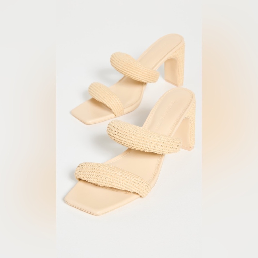 Jonathan SIMKHAI Puffy Strap Raffia Sandals
